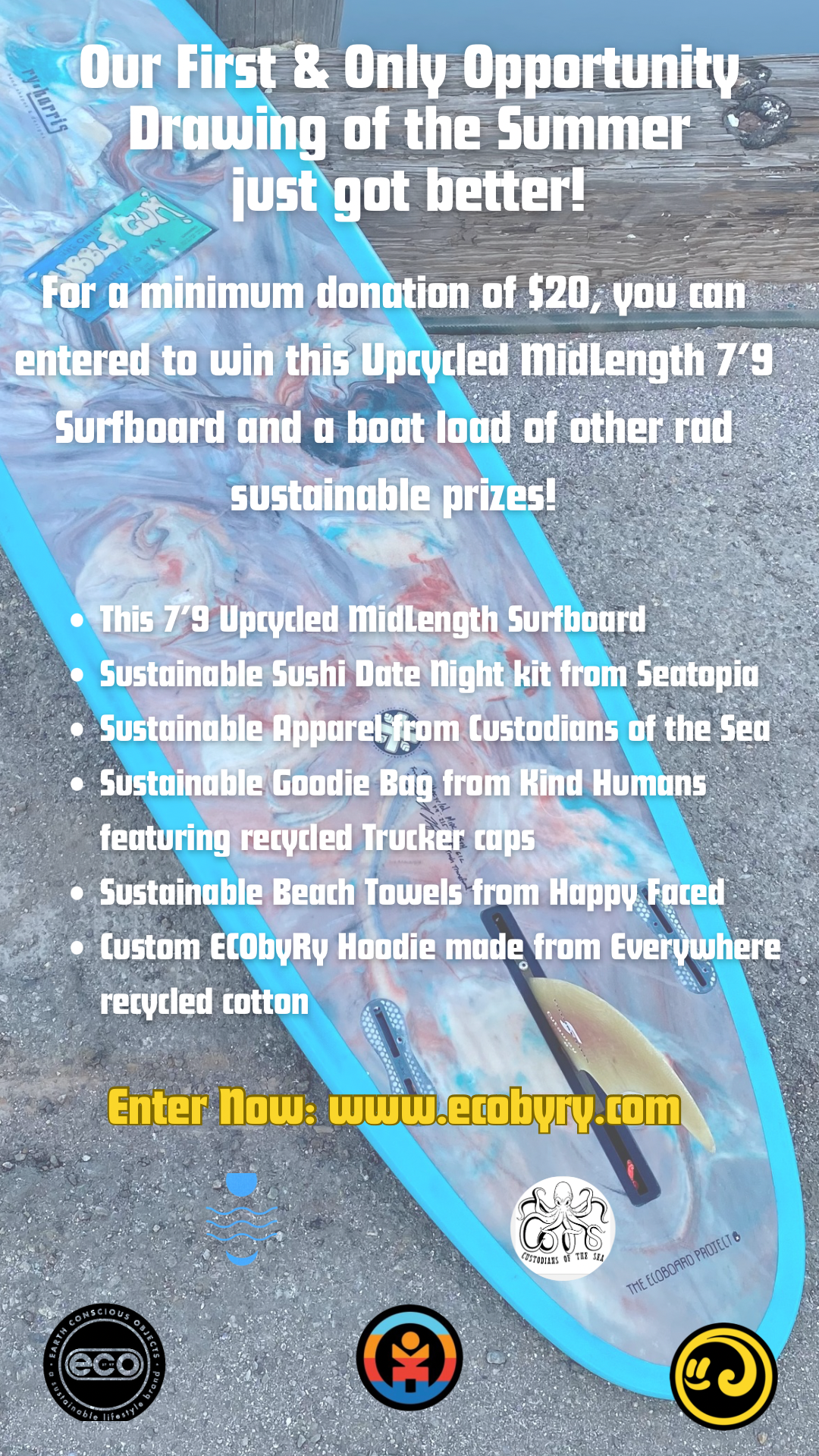 Summer Opportunity Drawing for the 7’9 Upcycled MidLength