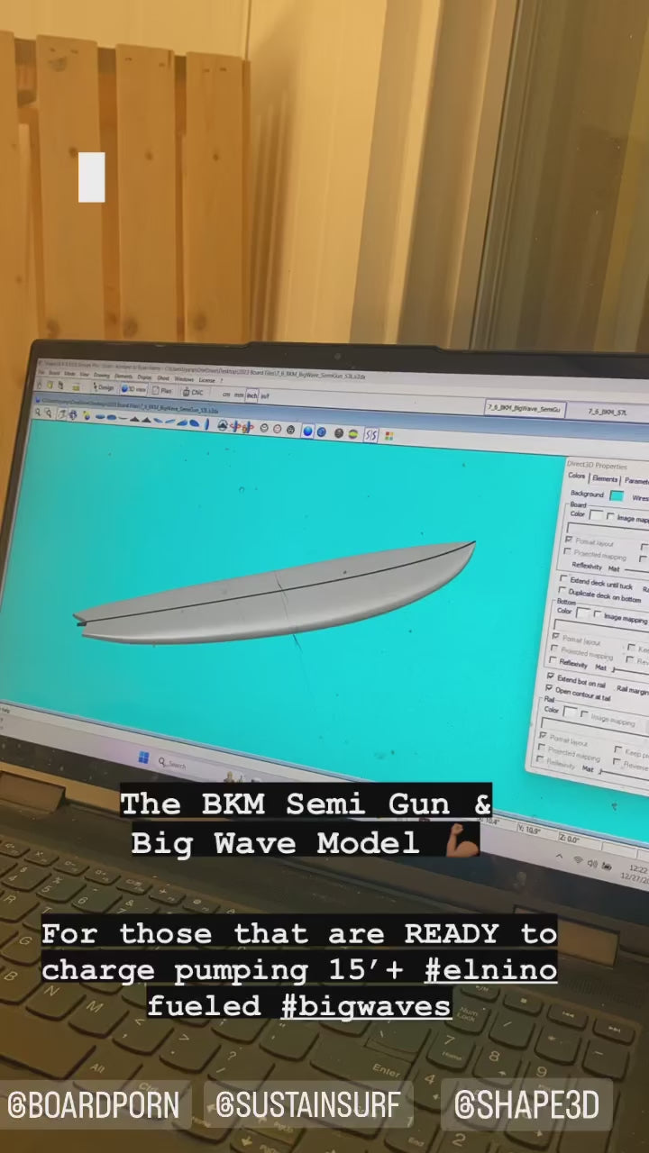The BKM semi Gun/Big Wave Board
